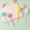 Wholesale Cute girl plush ball gel pen