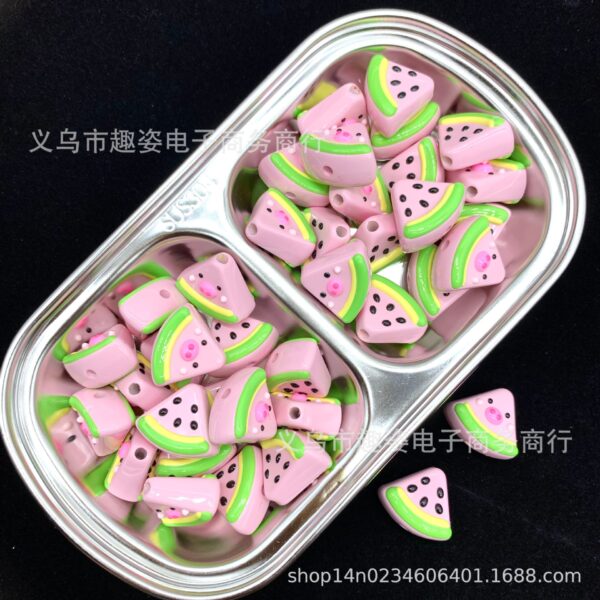 oly-7fca35fca3b3711266b564c4c1a6793b Wholesale 10pcs Watermelon Piggy Heavy Oil Hand-Painted Beads