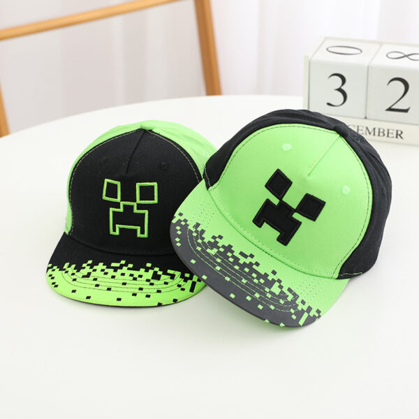 Wholesale Minecraft Kidsren's Hat Creeper Cartoon Peaked Cap Spring & Fall New Sun Protection Visor Baby Baseball Cap