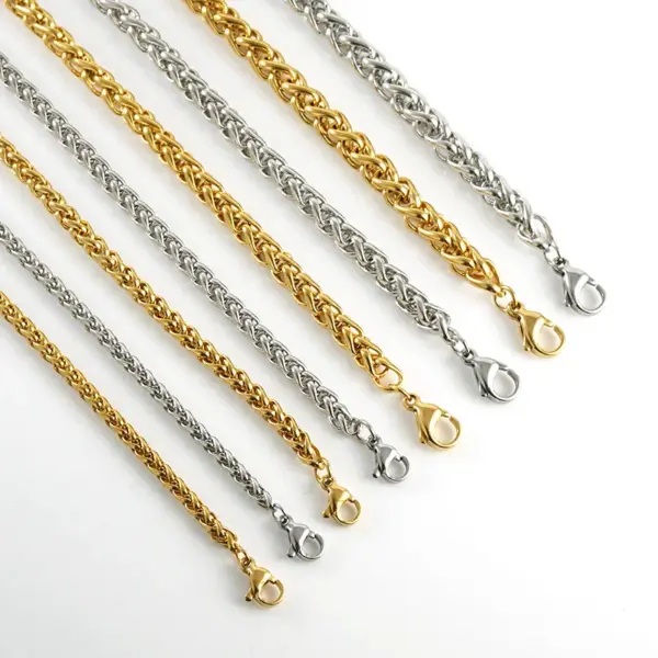 Wholesale Hip-Hop Geometric 304 Stainless Steel 18K Gold Plated Titanium Steel Stainless Steel Bracelets In Bulk