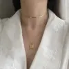 oly-7fe1aa599d556cf4c080a93dba4eeec0 Wholesale PVD Coated Real Gold Plated 18K Gold 304 Stainless Steel Fashion Waterproof Non Tarnish 304 Stainless Steel Necklace