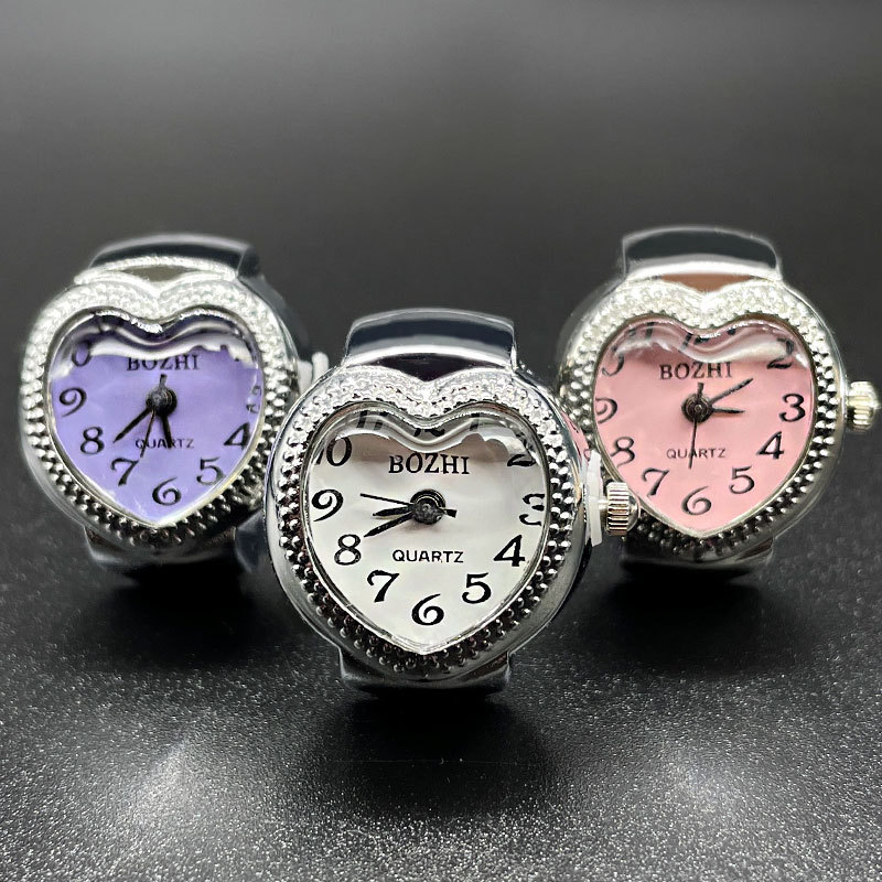 Wholesale [Ring watch] Foreign trade hot alloy shell love quartz ring watch trend fashion men's and women's watches