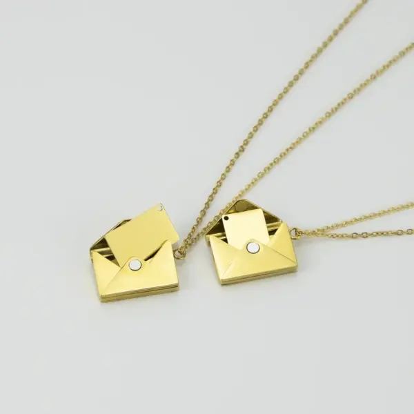 Wholesale Casual Envelope Titanium Steel Plating Pendant Necklace 1 Piece