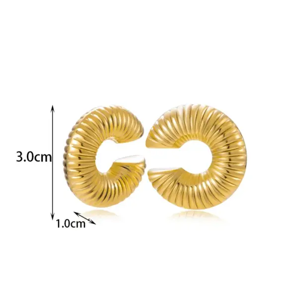 Wholesale 1 Pair Vintage Style French Style Simple Style C Shape Copper Earrings