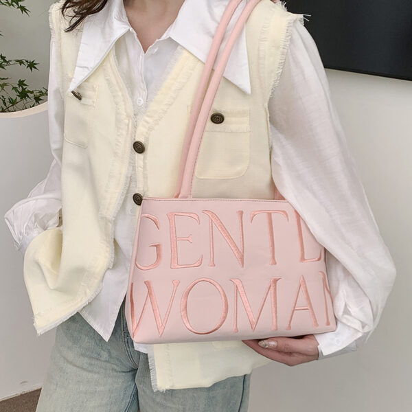 Wholesale Spring and Summer Gentle Woman Niche Casual Colorful Nylon Cloth Bag 2025 New Embroidered Letters Shoulder Bag