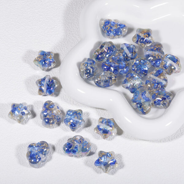 oly-7feddc730516b7060cd9f514d6c71812 Wholesale Transparent Colorful Shell Five-inted Star Cloud Through-Hole Beads DIY Handmade Beaded Mobile Phone Chain Loose Bead Jewelry Aessories