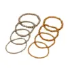 IG Style Solid Color 304 Stainless Steel Elastic String 18K Gold Plated Bracelets In Bulk