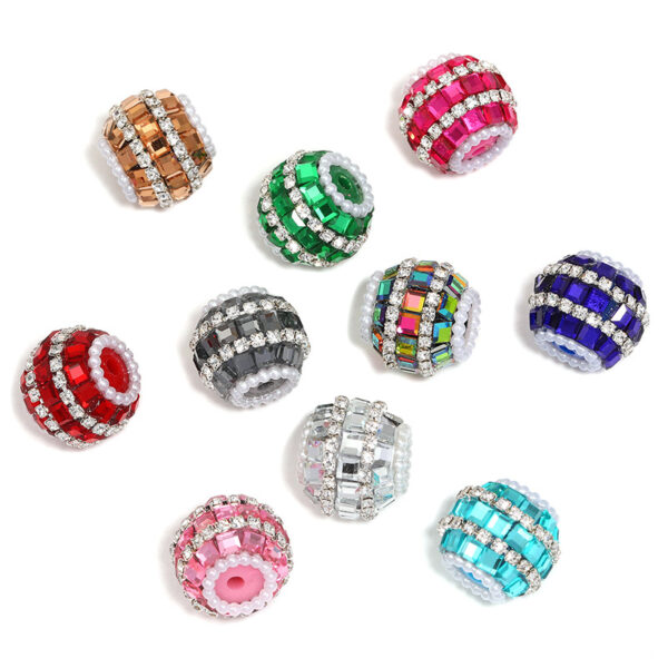 Wholesale Heavy-duty colored square rhinestone DIY simple and stylish beaded rhinestone chain, rhinestone ball, beaded pen, mobile phone chain, accessory materials