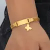 Wholesale PVD Coated Real Gold Plated 18K Gold Heart Shape Butterfly 304 Stainless Steel Cute Waterproof Non Tarnish 304 Stainless Steel Bracelets