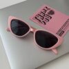 Wholesale Fashion trend high-end all-match sunglasses men's pink cat's eye sunglasses women's brown glasses 1063