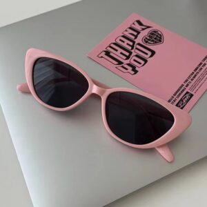 Wholesale Fashion trend high-end all-match sunglasses men's pink cat's eye sunglasses women's brown glasses 1063