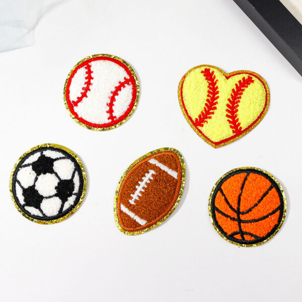 Wholesale Ball-themed embroidered patches and various sports badge patches