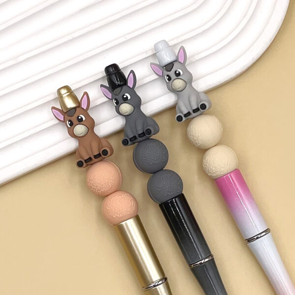 Wholesale 20pcs/packCartoon 3D Epoxy Silicone Beads Food Grade Loose Beads Focus Beads