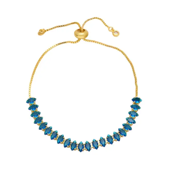 Wholesale 1 Piece Simple Style Leaf Copper Plating Inlay Zircon Bracelets