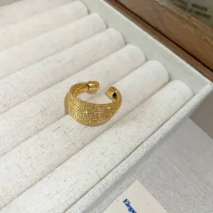 124# Ring-Gold-Environmental Protection (Real Gold Plating)