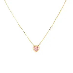 18K Powder Stone 45cm Chain