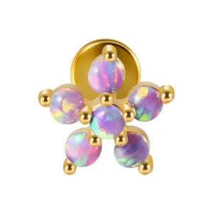 Gold/1.3*1.1cm-6 PCs Op38 / 1.2x8mm