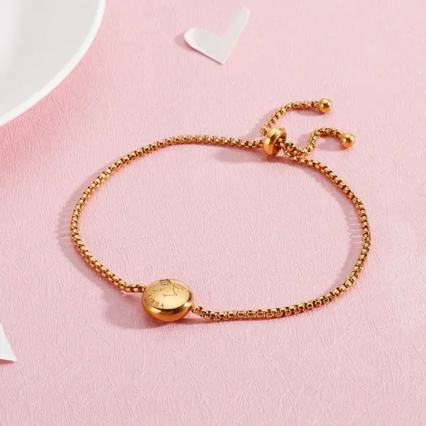 Wholesale PVD Coated 18K Gold Plated Constellation Titanium Steel Waterproof Non Tarnish Titanium Steel Bracelets