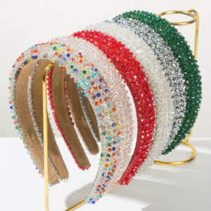 Wholesale Korean fashion crystal rhinestone temperament all-match headband simple shiny full diamond creative personality headband cross-border sply