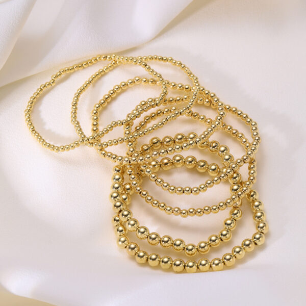 Wholesale Cross-border Hot Selling Hand Jewelry European and American Women's Waterproof Wear-resistant Fashion Simple Beaded Elastic Bracelet 7 Pack