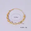 Wholesale 304 Stainless Steel Solid Color Ion Plating (IP) 18K Real Gold Plated Basic Waterproof Non Tarnish Patchwork Plating Gold Silver Bracelets