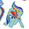 Wholesale Cartoon Embroidered Rainbow Cute Pony Series Fabric Applique