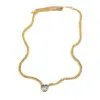 oly-80662e379dafbafdee8da931e2e7c049 Wholesale PVD Coated Real Gold Plated 18K Gold Heart Shape 304 Stainless Steel Simple Style Waterproof Non Tarnish 304 Stainless Steel Necklace
