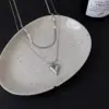 Wholesale Ion Plating (IP) Heart Shape Stainless Steel Sweet Cool Style Waterproof Non Tarnish 304 Stainless Steel Double Layer Necklaces