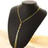 Ion Plating (IP) Real Gold Plated Geometric 304 Stainless Steel Elegant Sexy Simple Style Waterproof Non Tarnish Titanium Steel Long Necklace