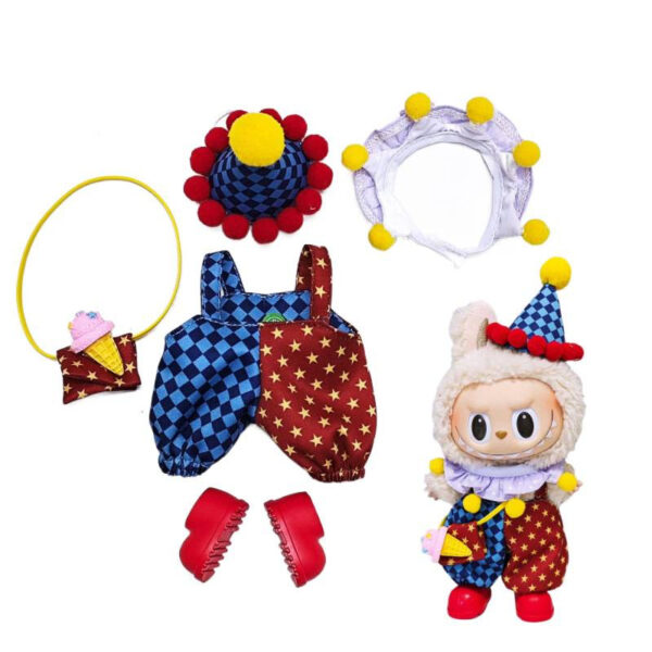Wholesale Doll clothes, circus clown costume set, first, second and third generation universal