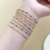 Wholesale Simple Style Solid Color Stainless Steel Chain Bracelets