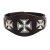 Wholesale Ancient Roman Cross Rivet Punk Style Cowhide Bracelet