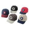 Wholesale Foreign trade chilen's hat BOSTON washed embroidered peaked cap spring and autumn boys and girls sun hat color matching baseball cap