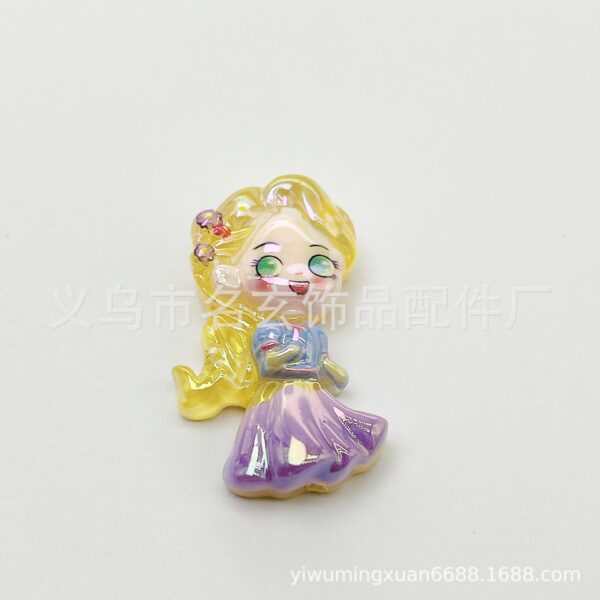 Wholesale plating resin girl series beaded loose beads OLY Exclusive