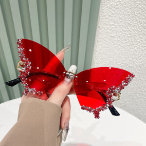 Source factory straight hair] / C03 papilio 9933 # [big red] full of diamonds