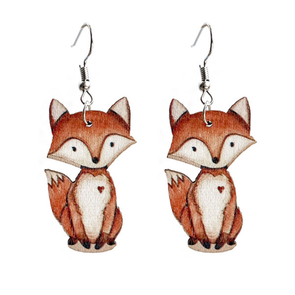 Wholesale Cute animal raccoon sloth fox fun earrings