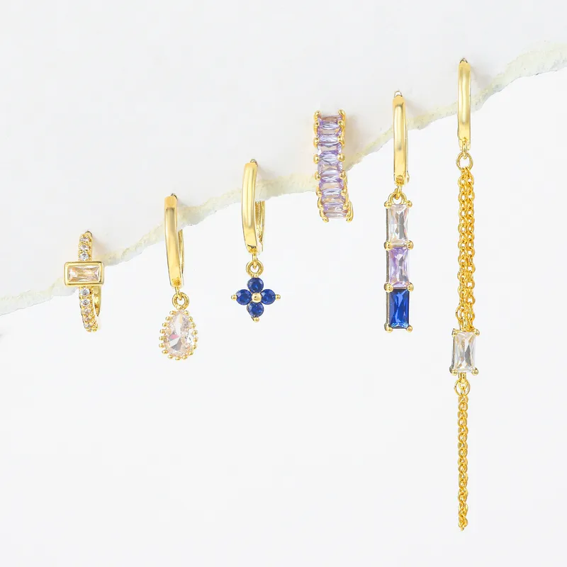 Wholesale 1 Set Elegant Cute Streetwear Tassel Flower Plating Inlay Brass Zircon 18k Gold Plated Silver Plated Earrings