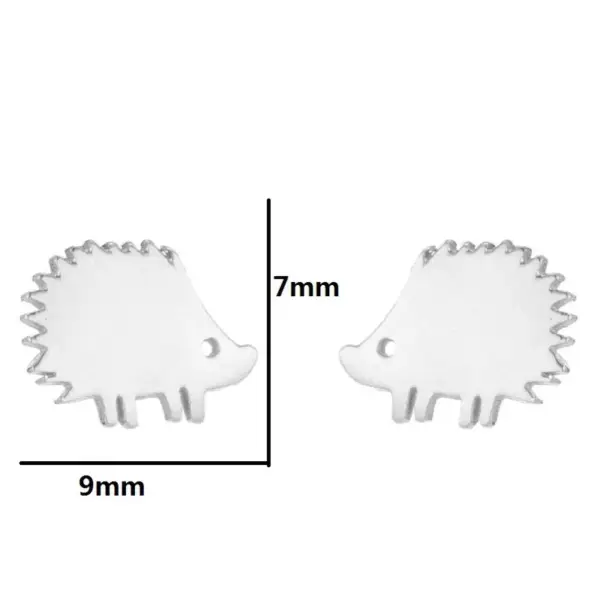 PVD Coated 18K Gold Real Gold Plated Hedgehog 304 Stainless Steel Fashion Waterproof Non Tarnish Ear Studs
