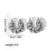 Wholesale PVD Coated Real Gold Plated U Shape 304 Stainless Steel Simple Style Commute Waterproof Non Tarnish Earrings