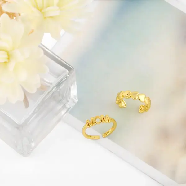 Wholesale Copper Plating Heart No Inlaid Copper Rings