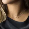 oly-80aa183bad3dd11de9557540ef909606 Wholesale PVD Coated 14K Gold Real Gold Plated Geometric Stainless Steel Fashion Waterproof Non Tarnish 304 Stainless Steel Necklace