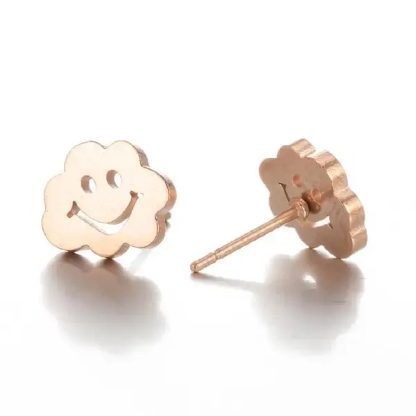 Wholesale PVD Coated Real Gold Plated Letter Skates Ball Stainless Steel Simple Style Waterproof Non Tarnish Ear Studs