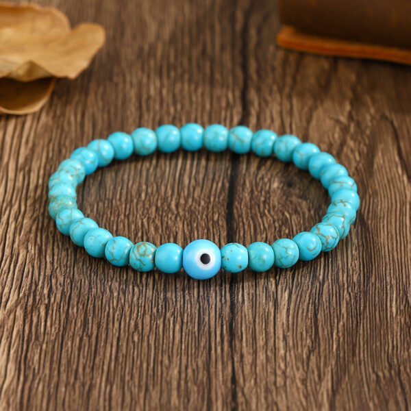 Wholesale White turquoise volcanic stone bracelet