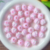 Wholesale Cream acrylic through-hole loose beads
