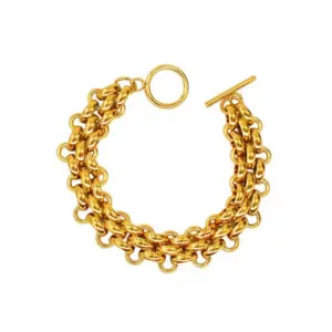 Qye167 Watch Chain Bracelet / Gold