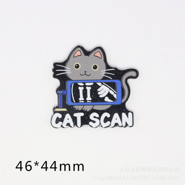 Wholesale New loose powder cross-border cartoon letter cat love bag jewelry acrylic pin DIY patch accessories