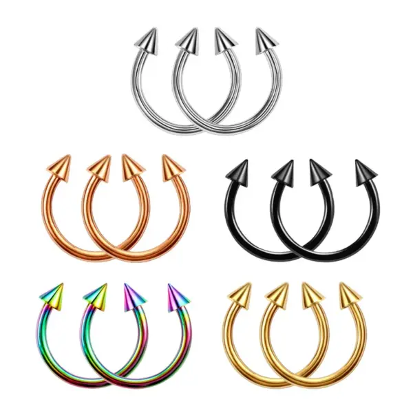 Classic Style Solid Color Stainless Steel Nose Ring In Bulk Nose Pin
