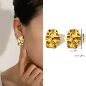 Square Pleated Earrings