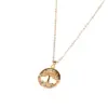 Wholesale Fashion Flower Stainless Steel Copper Pendant Necklace In Bulk