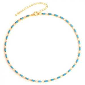 Hole Blue Necklace / 18K